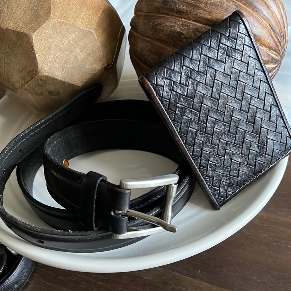 Cole Haan belt and wallet.
